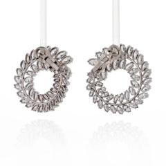 PLATINUM 30 CARAT MARQUISE DIAMOND SWIRL EARRINGS - 2294099