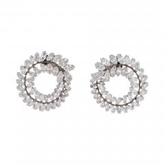 PLATINUM 30 CARAT MARQUISE DIAMOND SWIRL EARRINGS - 2294896