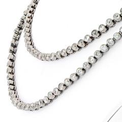 PLATINUM 30 CARATS OLD CUT DIAMOND CHAIN NECKLACE - 2363141