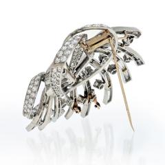 PLATINUM 35 CARATS DIAMOND SPRAY 1950S BROOCH - 2247126