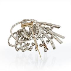PLATINUM 35 CARATS DIAMOND SPRAY 1950S BROOCH - 2247128