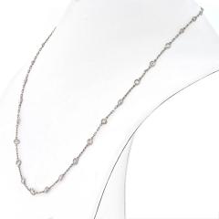 PLATINUM 4 37CTS OLD CUT DIAMONDS BY THE YARD NECKLACE - 2363179