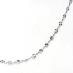 PLATINUM 4 CARAT PETITE DIAMOND BY THE YARD 20 INCH CHAIN NECKLACE - 2687901