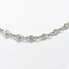 PLATINUM 48 INCHES DIAMOND BY THE YARD CHAIN NECKLACE - 3715754