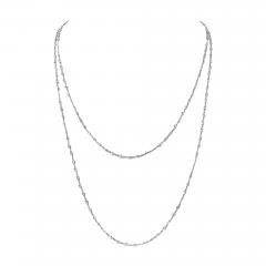 PLATINUM 48 INCHES DIAMOND BY THE YARD CHAIN NECKLACE - 3719216
