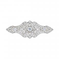 PLATINUM 5 50CTTW ART DECO DIAMOND BROOCH - 2435735