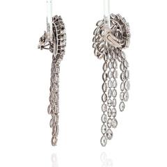 PLATINUM 52 CARAT ELABORATE DIAMOND WATAERFALL FOUNTAN EARRINGS - 2302653