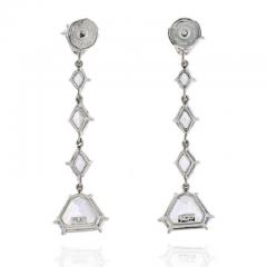 PLATINUM 6 74 CARATS DANGLING DIAMOND DROP EARRINGS - 2292112