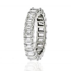 PLATINUM 6 CARAT EMERALD CUT DIAMOND ETERNITY BAND - 2153032