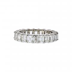 PLATINUM 6 CARAT EMERALD CUT DIAMOND ETERNITY BAND - 2153837