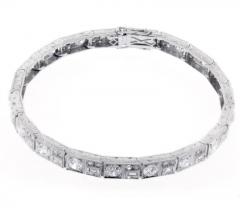 PLATINUM ART DECO DIAMOND BRACELET - 3710550