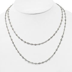 PLATINUM DIAMOND BY THE YARD 36 INCHES CHAIN NECKLACE - 3715703