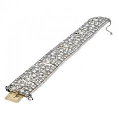 PLATINUM FRENCH DECO OLD CUT DIAMOND 30 00CTTW BRACELET - 3207873