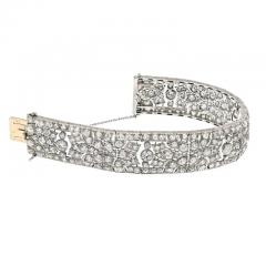 PLATINUM FRENCH DECO OLD CUT DIAMOND 30 00CTTW BRACELET - 3207874