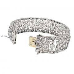 PLATINUM FRENCH DECO OLD CUT DIAMOND 30 00CTTW BRACELET - 3207877