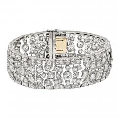 PLATINUM FRENCH DECO OLD CUT DIAMOND 30 00CTTW BRACELET - 3210355