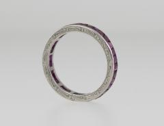 PLATINUM RUBY ETERNITY BAND - 2711030