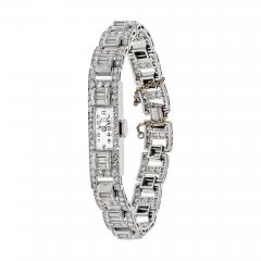 PLATINUM VINTAGE DIAMOND LADIES WATCH - 3494422