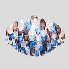 POLIEDRI CHANDELIER ACQAMARE CLEAR FUME MURANO GLASS - 2141828