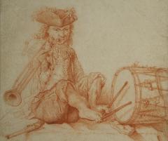 PORTRAIT OF AN ARMLESS MUSICIAN PERFORMER PROBABLY REPRESENTING JOHN VALERIUS - 3424418
