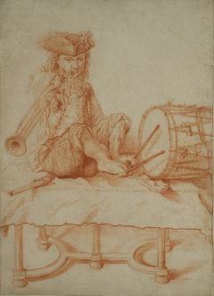 PORTRAIT OF AN ARMLESS MUSICIAN PERFORMER PROBABLY REPRESENTING JOHN VALERIUS - 3424422