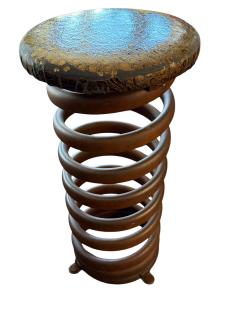 POST MODERN METAL SPRING COIL BAR STOOLS - 4552415