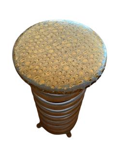 POST MODERN METAL SPRING COIL BAR STOOLS - 4552416