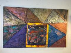 POST MODERN METALLIC PAINT MIXED MEDIA PAINTING - 1706572