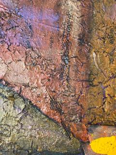 POST MODERN METALLIC PAINT MIXED MEDIA PAINTING - 1706576