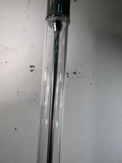 POST MODERNIST CHROME AND GLASS FLOOR LAMP - 3645036