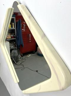 POST MODERNIST LACQUERED BOOMERANG WALL MIRROR - 3480856