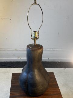 POST MODERNIST ORGANIC BRUTALIST FORM POTTERY LAMP - 2484102