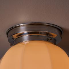 Paavo Tynell 1940s Finnish Geometric Glass and Metal Lamp in the Manner of Paavo Tynell - 4587602