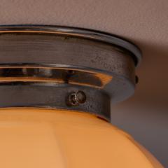 Paavo Tynell 1940s Finnish Geometric Glass and Metal Lamp in the Manner of Paavo Tynell - 4587604