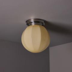 Paavo Tynell 1940s Finnish Geometric Glass and Metal Lamp in the Manner of Paavo Tynell - 4587606