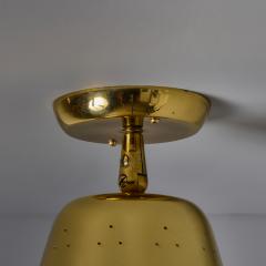 Paavo Tynell 1940s Perforated Brass Conical Ceiling Lamp Attributed to Paavo Tynell - 4290327