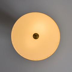 Paavo Tynell 1940s Perforated Brass Conical Ceiling Lamp Attributed to Paavo Tynell - 4290328