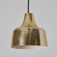 Paavo Tynell 1950s Finnish Perforated Brass Pendant In The Manner of Paavo Tynell - 3584815