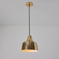 Paavo Tynell 1950s Finnish Perforated Brass Pendant In The Manner of Paavo Tynell - 3584820