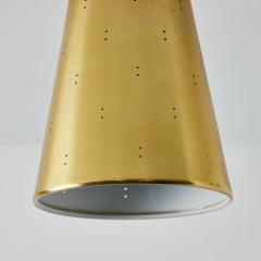 Paavo Tynell 1950s Perforated Brass Ceiling Lamp Attributed to Paavo Tynell - 3425748