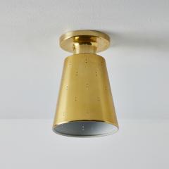 Paavo Tynell 1950s Perforated Brass Ceiling Lamp Attributed to Paavo Tynell - 3425749