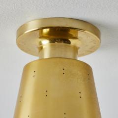 Paavo Tynell 1950s Perforated Brass Ceiling Lamp Attributed to Paavo Tynell - 3425750