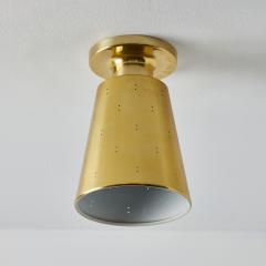 Paavo Tynell 1950s Perforated Brass Ceiling Lamp Attributed to Paavo Tynell - 3425751