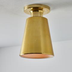 Paavo Tynell 1950s Perforated Brass Ceiling Lamp Attributed to Paavo Tynell - 3425756