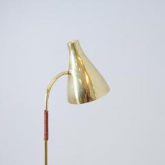 Paavo Tynell A Paavo Tynell Perforated Brass and Leather Floor Lamp Model 9607 Taito 1950s - 4308012