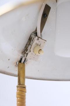 Paavo Tynell A Paavo Tynell Perforated Brass and Rattan Table Lamp 9208 Taito 1940s - 4366790