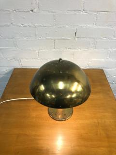 Paavo Tynell A Paavo Tynell Perforated Brass and Wood Table Lamp Model 9216 Taito 1950s - 4001276