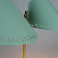 Paavo Tynell A Pair of Green Brass Paavo Tynell Table Lamps Model 9227 Idman Oy 1950s - 4649333