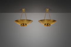 Paavo Tynell A Pair of Paavo Tynell Model 9060 Ceiling Lamps for Taito Oy Finland 1950s - 3995744