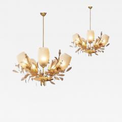 Paavo Tynell A pair of Chandeliers Model 9029 5 by Paavo Tynell for Taito Oy - 4187991